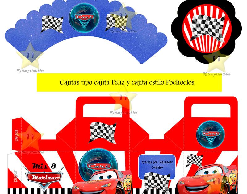 Kit Imprimible Candy Bar Golosinas De Cars Tita Yapa Y Mas kit